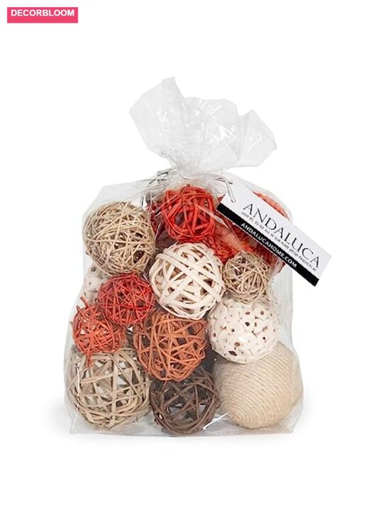 Other - Set of 9 Rustic Decorative Balls & Orbs for Bowl Filler Home Accent